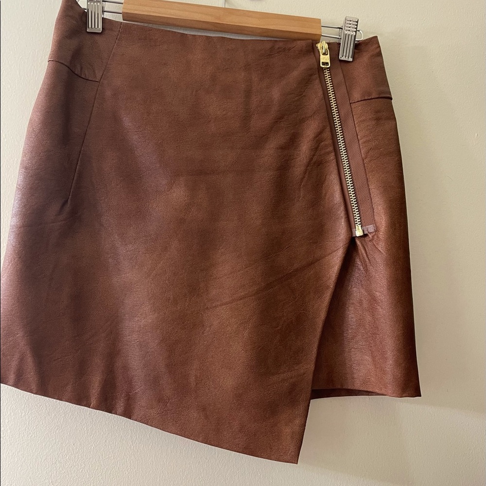 H&M, brown, Asymmetrical skirt .  Gently used